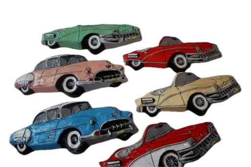 Autos clásicos grandes de pared